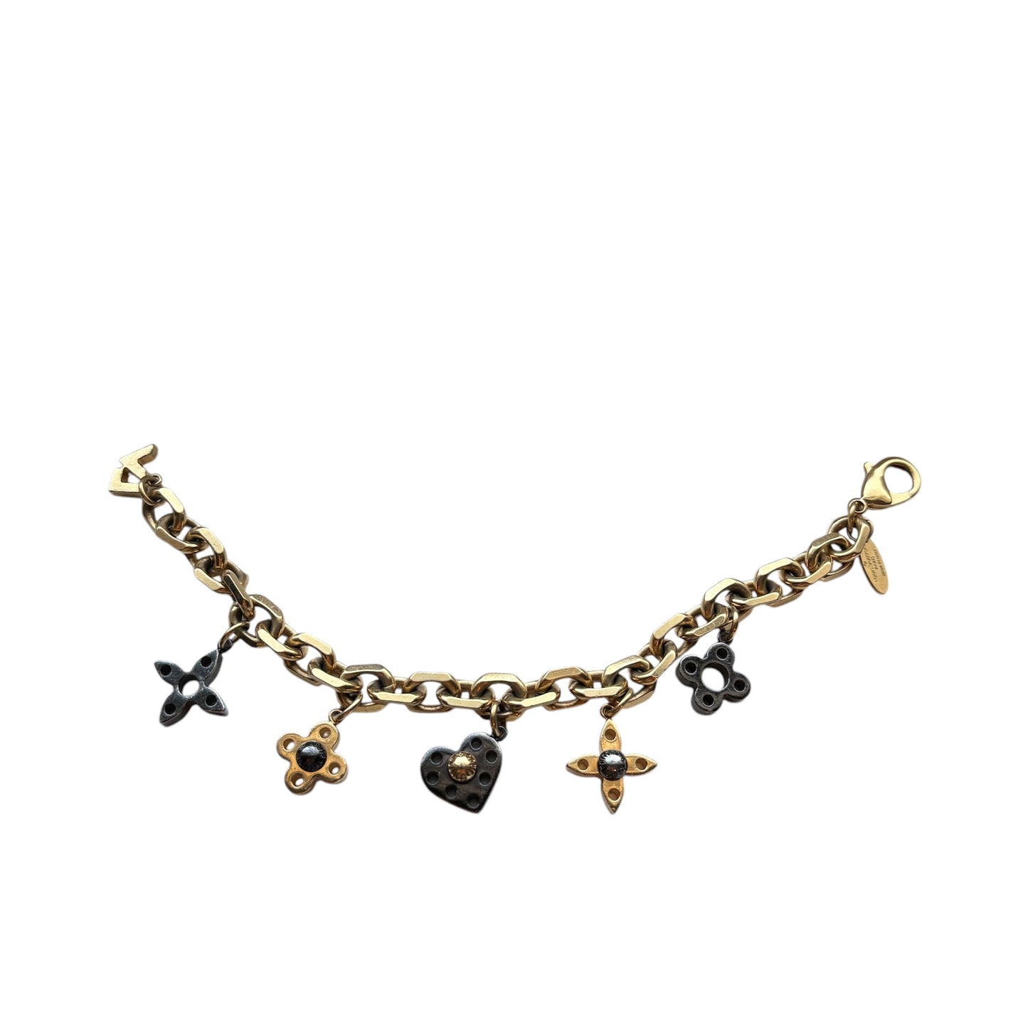 Louis Vuitton Love Letter Timeless Two Tone Charm Bracelet