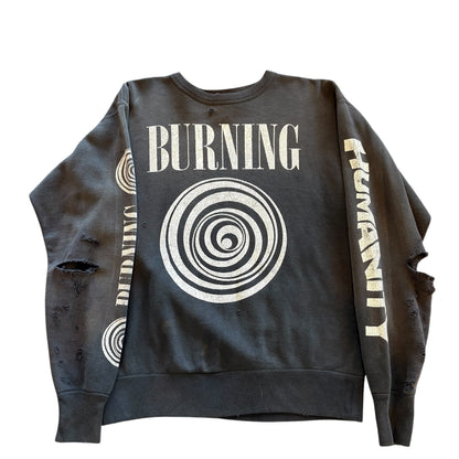 Burning Humanity Distressed Sweater (S)