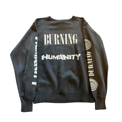 Burning Humanity Distressed Sweater (S)